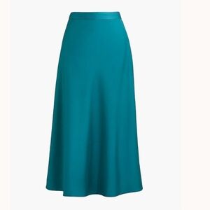 Jcrew Academic Green Pull-on Midi Skirt